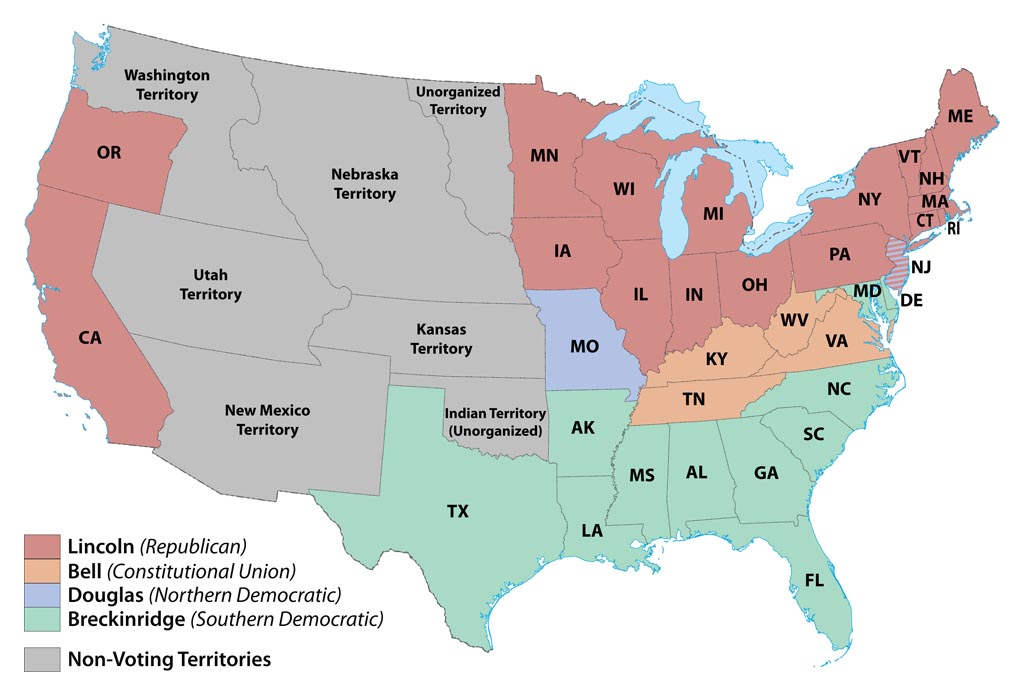 Electoral Map 1860