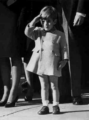 John Kennedy Jr. Salutes his father's casket